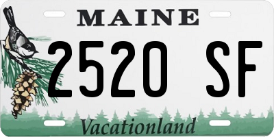 ME license plate 2520SF