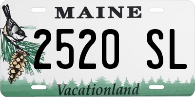 ME license plate 2520SL