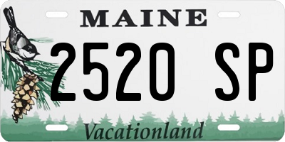 ME license plate 2520SP