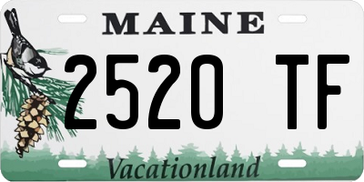ME license plate 2520TF