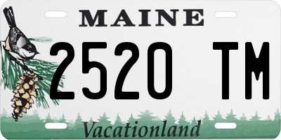 ME license plate 2520TM