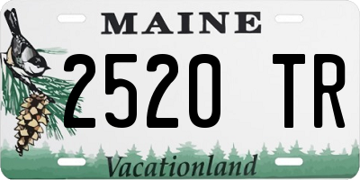 ME license plate 2520TR