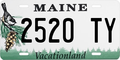 ME license plate 2520TY