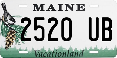 ME license plate 2520UB