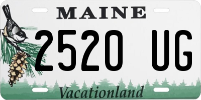 ME license plate 2520UG