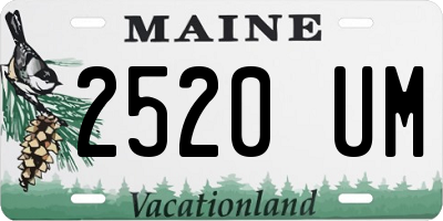 ME license plate 2520UM