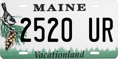 ME license plate 2520UR