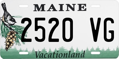 ME license plate 2520VG