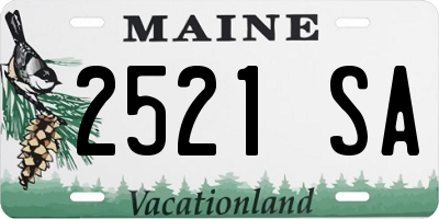 ME license plate 2521SA