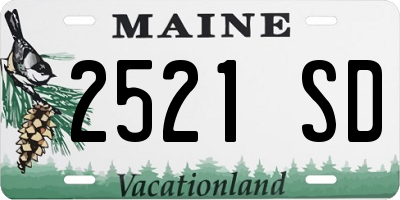 ME license plate 2521SD