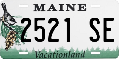 ME license plate 2521SE