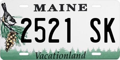 ME license plate 2521SK