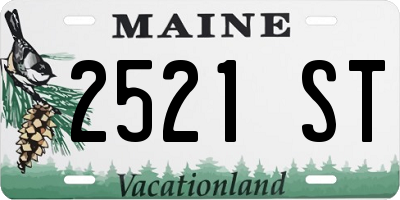 ME license plate 2521ST