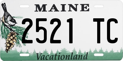ME license plate 2521TC
