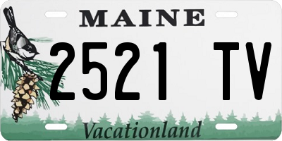 ME license plate 2521TV