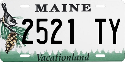 ME license plate 2521TY