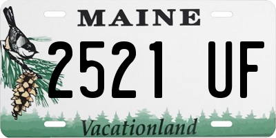 ME license plate 2521UF