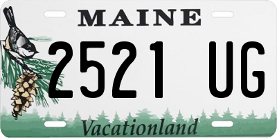 ME license plate 2521UG