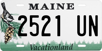 ME license plate 2521UN