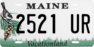 ME license plate 2521UR