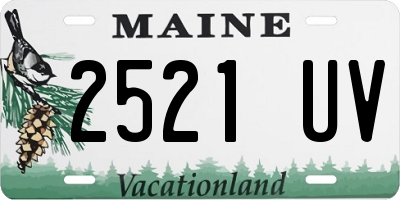 ME license plate 2521UV