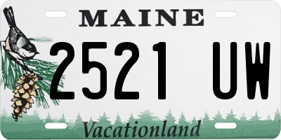 ME license plate 2521UW