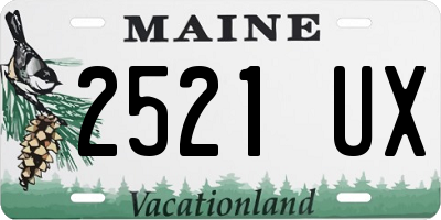 ME license plate 2521UX