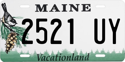 ME license plate 2521UY