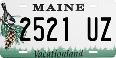 ME license plate 2521UZ