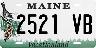 ME license plate 2521VB