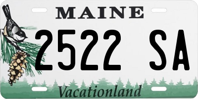 ME license plate 2522SA