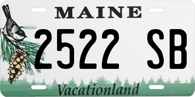 ME license plate 2522SB