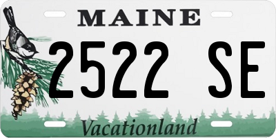 ME license plate 2522SE