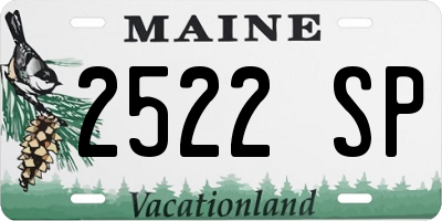 ME license plate 2522SP