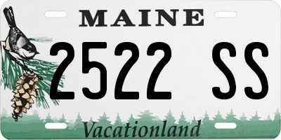 ME license plate 2522SS