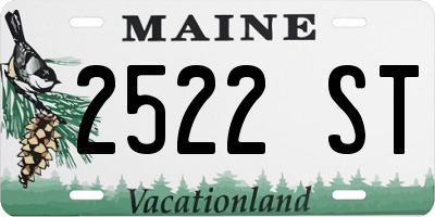 ME license plate 2522ST