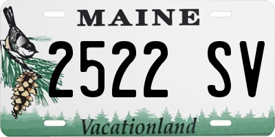ME license plate 2522SV