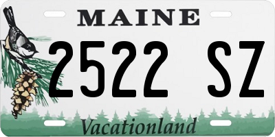 ME license plate 2522SZ