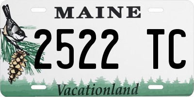 ME license plate 2522TC