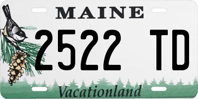 ME license plate 2522TD