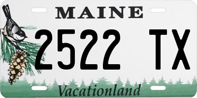 ME license plate 2522TX