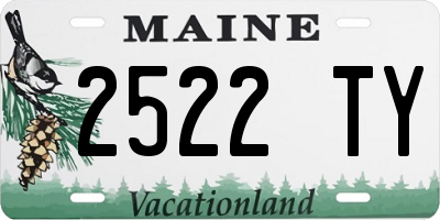 ME license plate 2522TY