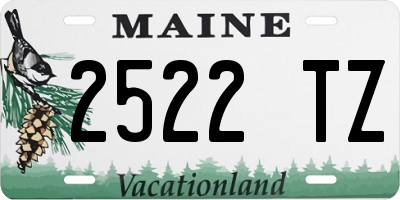 ME license plate 2522TZ