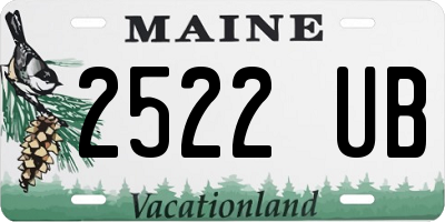ME license plate 2522UB