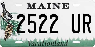 ME license plate 2522UR