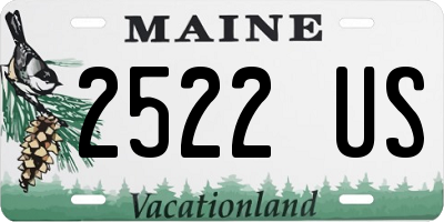 ME license plate 2522US
