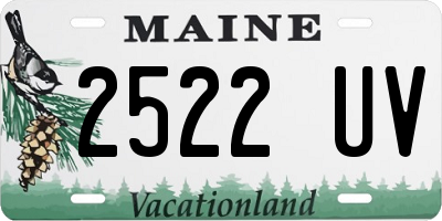 ME license plate 2522UV