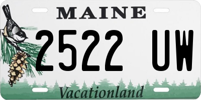 ME license plate 2522UW