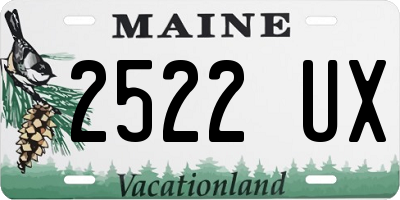 ME license plate 2522UX