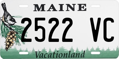 ME license plate 2522VC